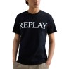Replay Camiseta Logotipo Maxi Azul Marino Navy Hombre
