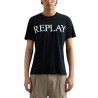 Replay Camiseta Logotipo Maxi Azul Marino Navy Hombre