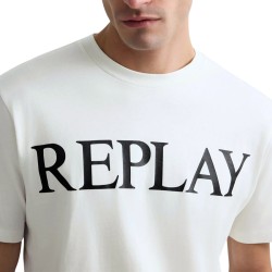 Replay Camiseta Logotipo Maxi Blanco White Hombre