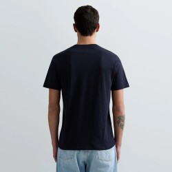 Replay Camiseta Logotipo Estampado Azul Marino Navy Hombre