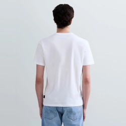 Replay Camiseta Logotipo Estampado Blanca White Hombre