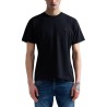 Replay Camiseta Logotipo R Bordado Negra Black Hombre