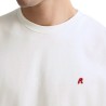 Replay Camiseta Logotipo R Bordado Blanca White Hombre