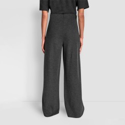 DKNY Pantalón Largo Punto Gris Mujer