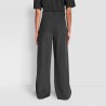 DKNY Pantalón Largo Punto Gris Mujer