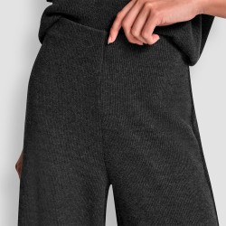 DKNY Pantalón Largo Punto Gris Mujer