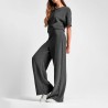 DKNY Pantalón Largo Punto Gris Mujer