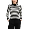 DKNY Jersey Punto Rayas Blanco Negro Mujer