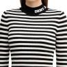 DKNY Jersey Punto Rayas Blanco Negro Mujer