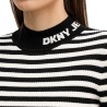 DKNY Jersey Punto Rayas Blanco Negro Mujer