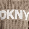 DKNY Jersey Punto Logotipo DKNY Beige Mujer
