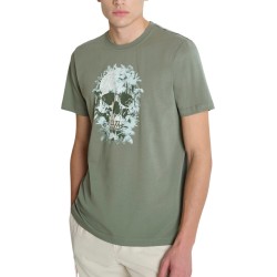Antony Morato Camiseta Calavera Verde Agave Hombre