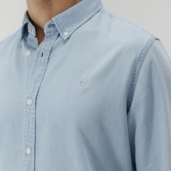 El Pulpo Camisa Casual Azul Claro Denim Bleach Hombre