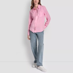 DKNY Camisa The Live-In Shirt Rosa Pink Lavender Mujer