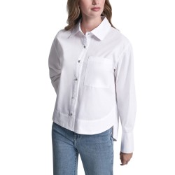 DKNY Camisa De Popelín Blanco White Mujer