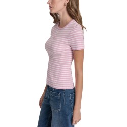 DKNY Camiseta Jeans Rosa Blanco Lavender Mujer