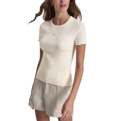 DKNY Camiseta Jeans Beige Blanco Ivory Natural Mujer