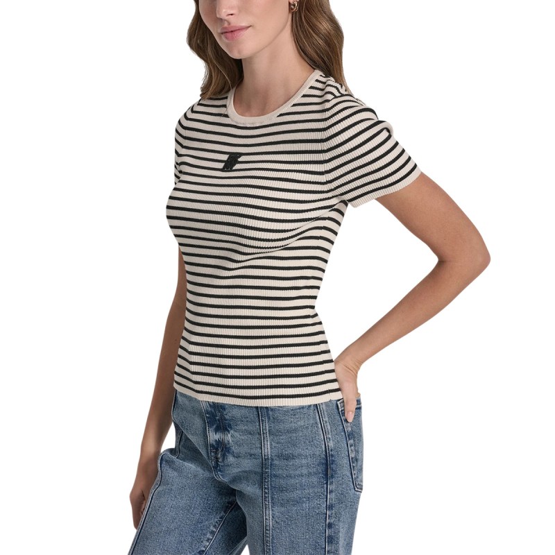 DKNY Camiseta Jeans Negro Blanco Black Mujer
