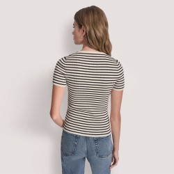 DKNY Camiseta Jeans Negro Blanco Black Mujer