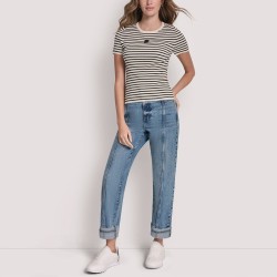 DKNY Camiseta Jeans Negro Blanco Black Mujer