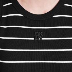 DKNY Vestido Largo Jeans Negro Blanco Mujer