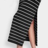 DKNY Vestido Largo Jeans Negro Blanco Mujer