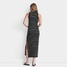 DKNY Vestido Largo Jeans Negro Blanco Mujer