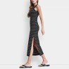 DKNY Vestido Largo Jeans Negro Blanco Mujer