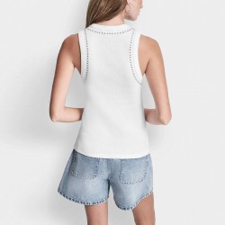 DKNY Camiseta Dome Stunds Tank Blanco White Mujer