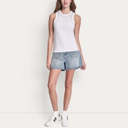 DKNY Camiseta Dome Stunds Tank Blanco White Mujer