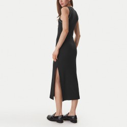 DKNY Vestido Domestud Maxi Negro Black Mujer