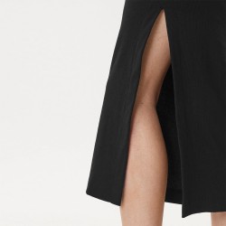 DKNY Vestido Domestud Maxi Negro Black Mujer