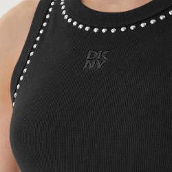 DKNY Vestido Domestud Maxi Negro Black Mujer