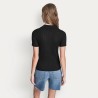 DKNY Polo Ribbed Rhinestone Negro Black Mujer