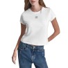 DKNY Camiseta Blanco White Silver Mujer