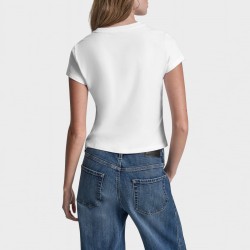 DKNY Camiseta Blanco White Silver Mujer