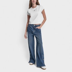 DKNY Camiseta Blanco White Silver Mujer