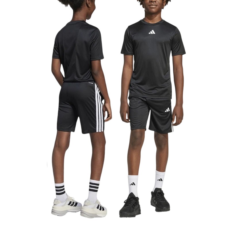 ADIDAS Chándal Train Essentials 3-Stripes Tee Set Negro Black Niño