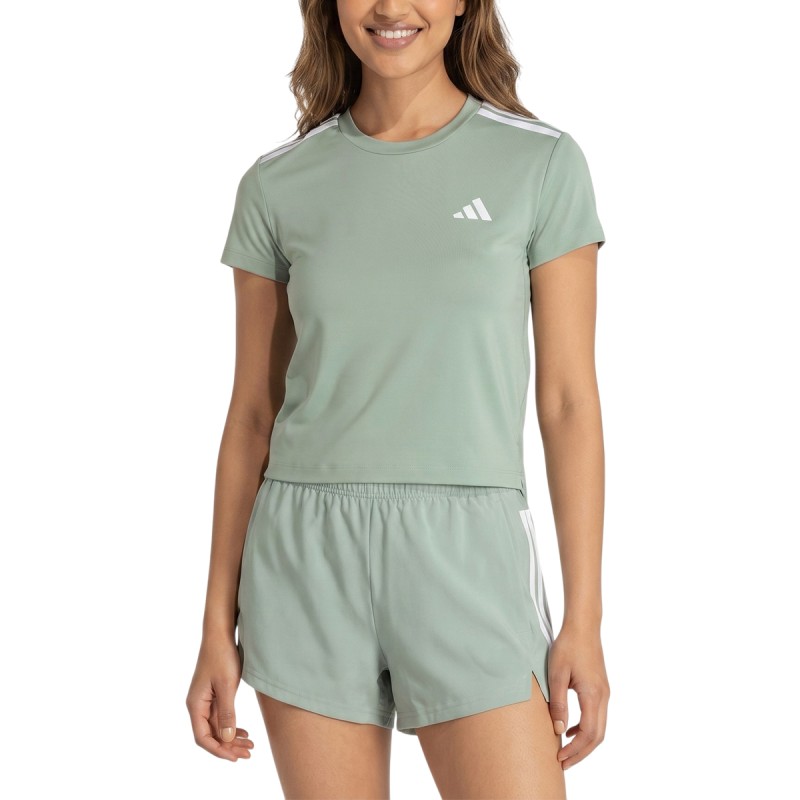ADIDAS Camiseta Hyperglam 3-Stripes Verde Mujer