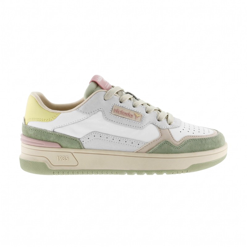 Victoria Zapatilla C80 Casual Patch Blanco Jade Mujer