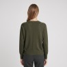 Markup Camiseta Raglán Verde Militare Mujer