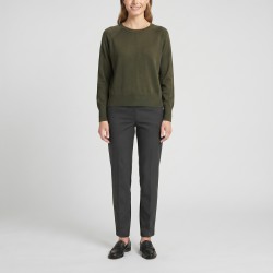 Markup Camiseta Raglán Verde Militare Mujer