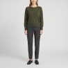 Markup Camiseta Raglán Verde Militare Mujer