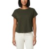 Markup Camiseta Over In Cotone Verde Militare Mujer