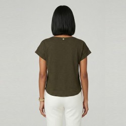 Markup Camiseta Over In Cotone Verde Militare Mujer