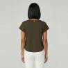 Markup Camiseta Over In Cotone Verde Militare Mujer
