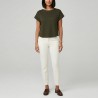 Markup Camiseta Over In Cotone Verde Militare Mujer