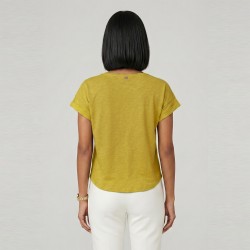 Markup Camiseta Over In Cotone Verde Claro Cedro Mujer