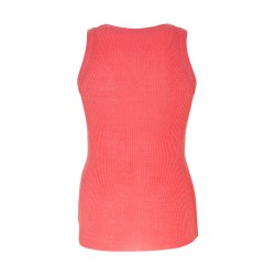 Markup Camiseta Girocollo A Coste Rosa Rosso India Mujer
