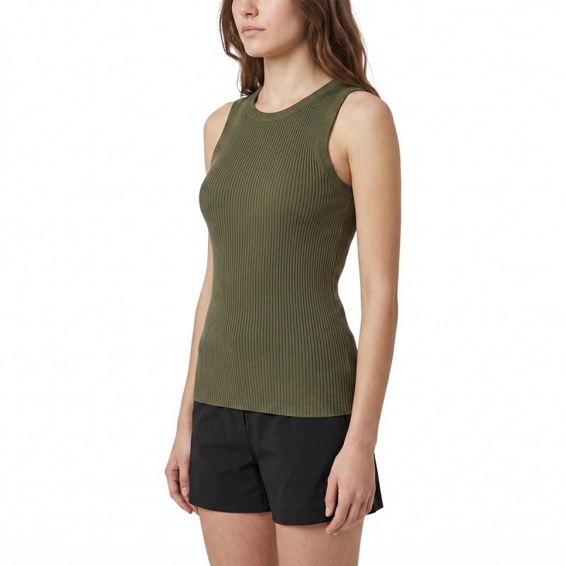 Markup Camiseta Girocollo A Coste Verde Militar Mujer